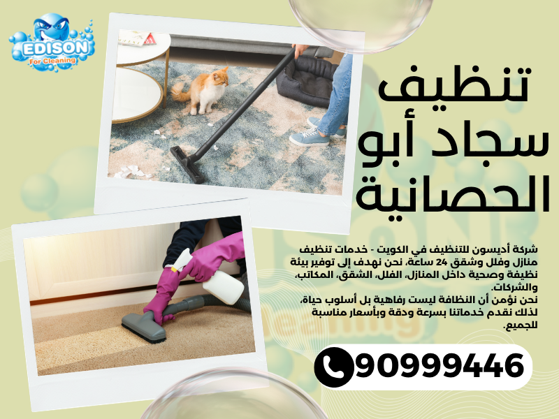 تنظيف سجاد أبو الحصانية / 90999446 / تنظيف كنبات / شركة تنظيف منازل أبو الحصانية